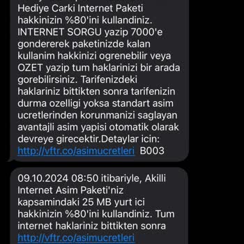 Gece kullanmadığım internet paketi nasıl tükendi