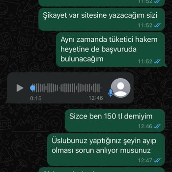 Yanlış Beden ve Kötü Müşteri Hizmeti