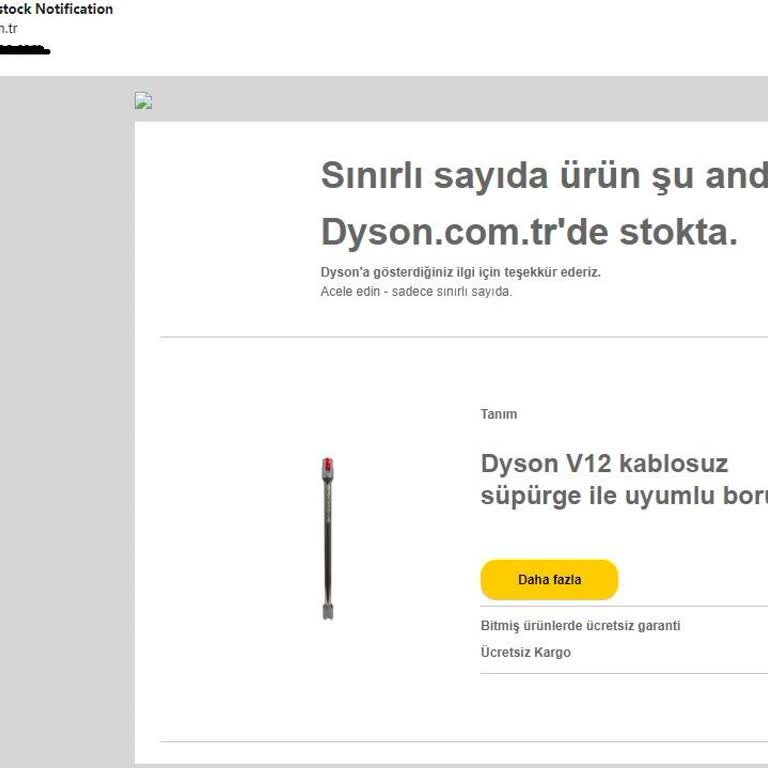 Dyson Müşteri Hizmetleri: Beklentilerin Altında Kalan Destek