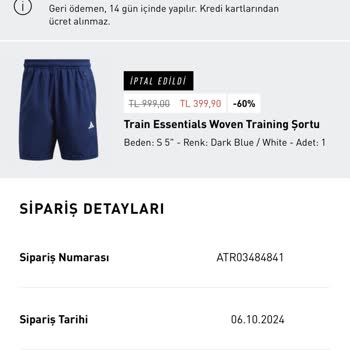 Adidas'tan Anlamsız Sipariş İptali