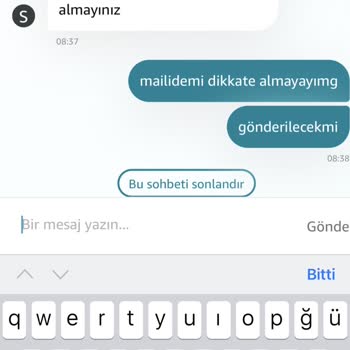 Amazon Siparişimde Çözülmeyen Sorunlar