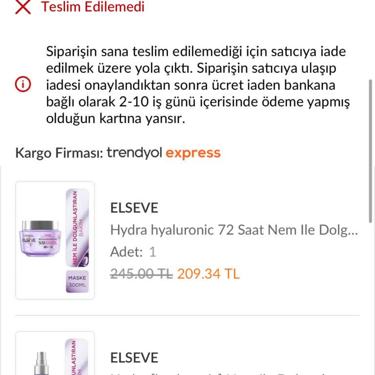 Sipariş İadesi ve İletişim Eksikliği Sorunu