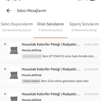 İptal Edilen Siparişler ve Müşteri Mağduriyeti