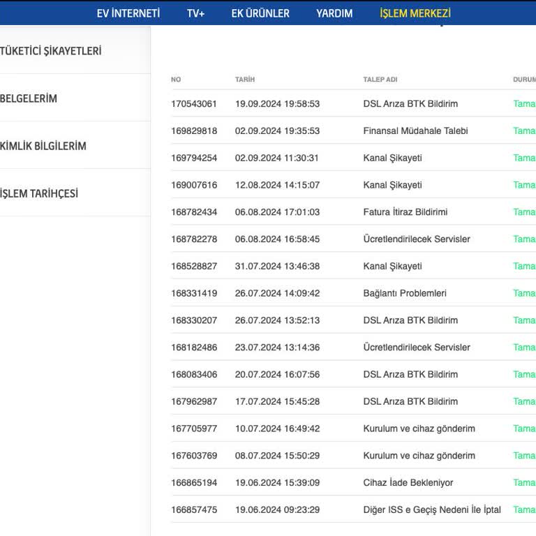 İlgisiz Hizmet ve Çözülemeyen İnternet Sorunu