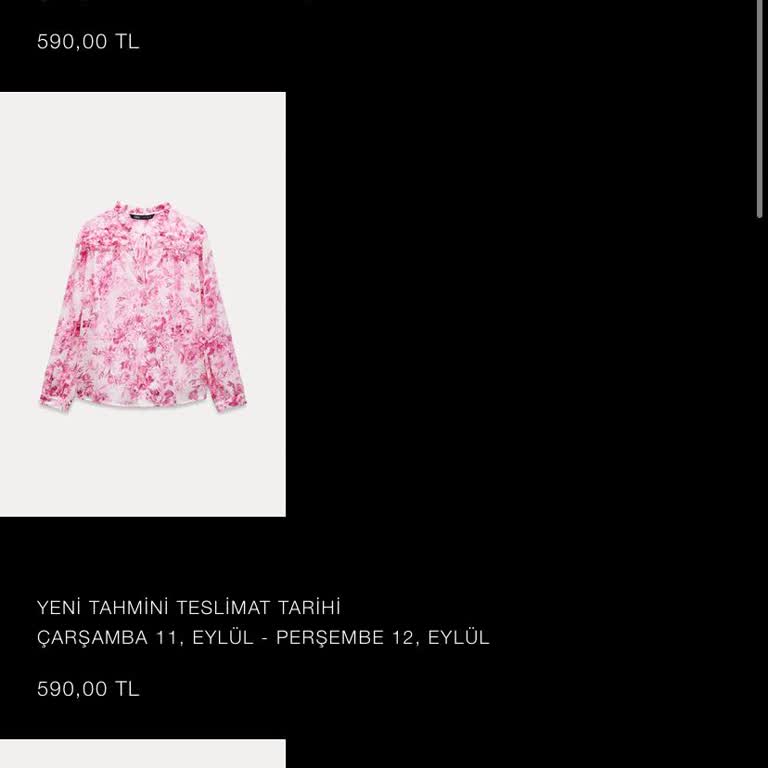 Zara Online-Bestellung mit Lieferverzögerung und fehlende Rückmeldung bei zwei Produkten