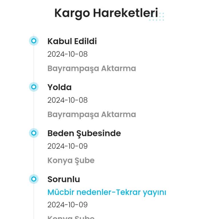 Kargo Bilgilendirme Eksikliği