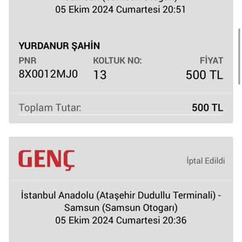 Bilet İptalinde Geciken Para İadesi Sorunu