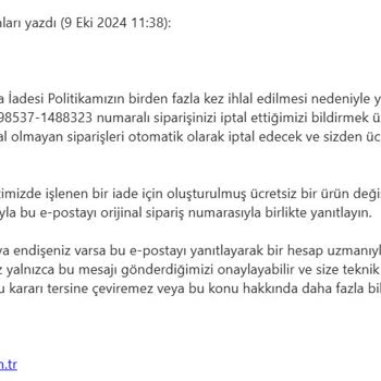 Amazon Sipariş İptalleri ve Yetersiz Müşteri Hizmetleri