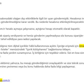 Amazon Sipariş İptalleri ve Yetersiz Müşteri Hizmetleri