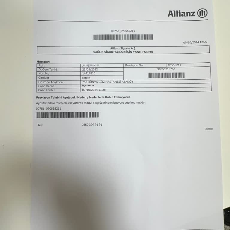 Allianz Sağlık Sigortası Ameliyat Reddi