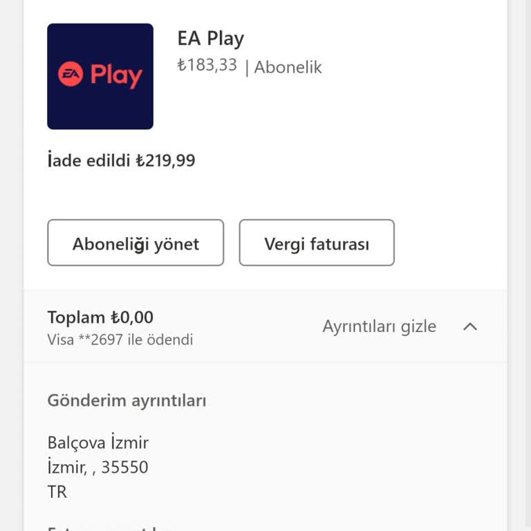 Xbox Ea Play Üyelik İadesi Sorunu