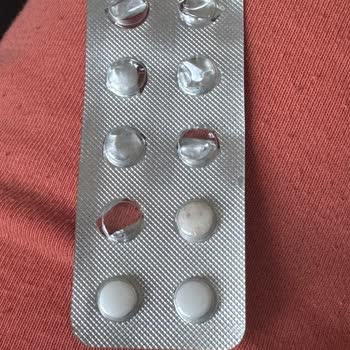 Bayer Coraspin Contains Discolored Pills