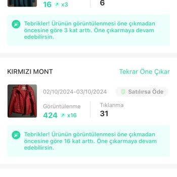 Dolap.com Rückerstattung für Produktansichten verzögert, 5000 Ansichten nicht erreicht