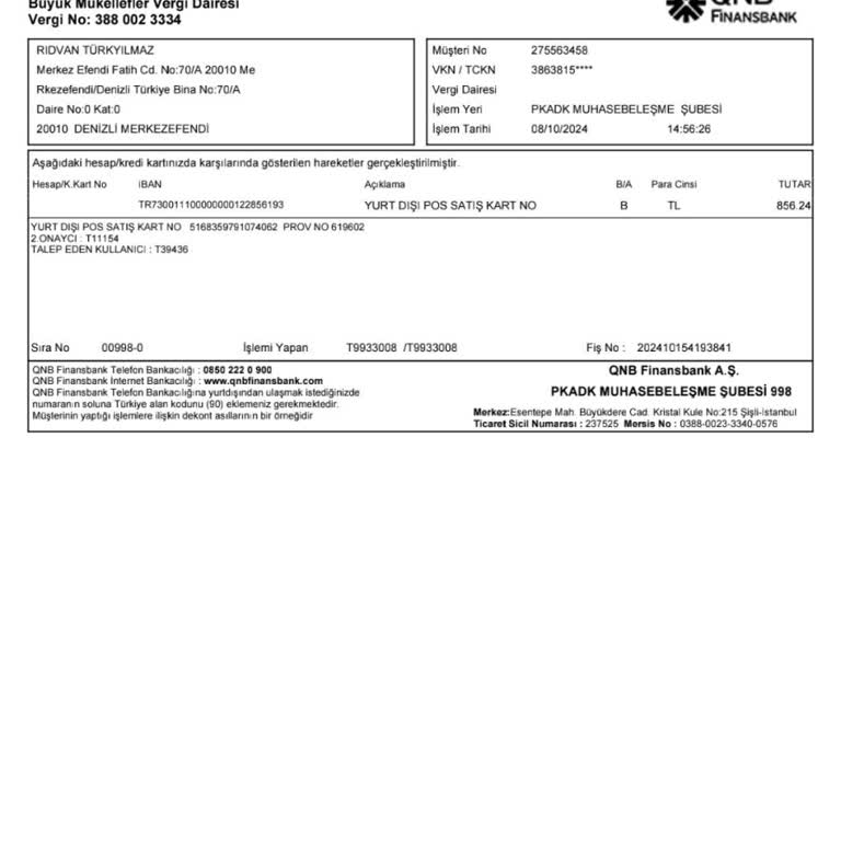 Hesabımdan İzinsiz Para Çekimi