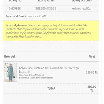 Para İadesi Sorunu: Sefamerve'den Alışverişte Hayal Kırıklığı