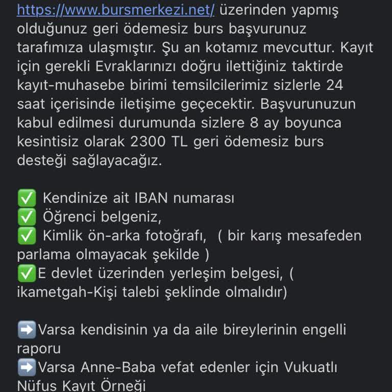 Burs Başvurusunda Bilgi Eksikliği ve İletişim Sorunu