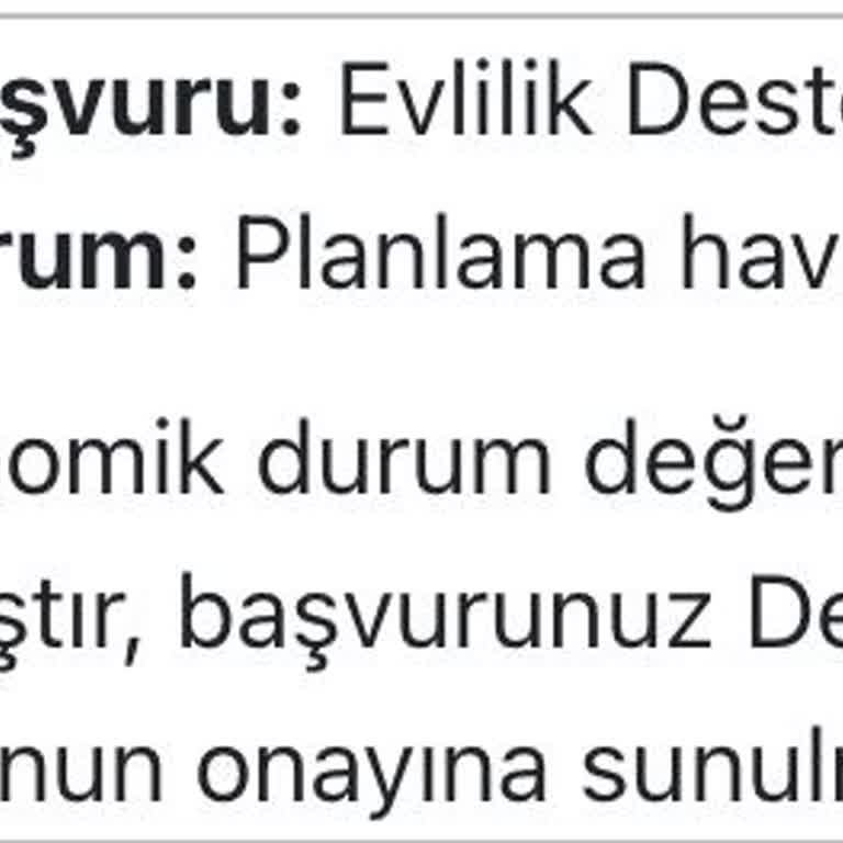 Evlilik Desteği Başvuru Süreci Belirsizliği