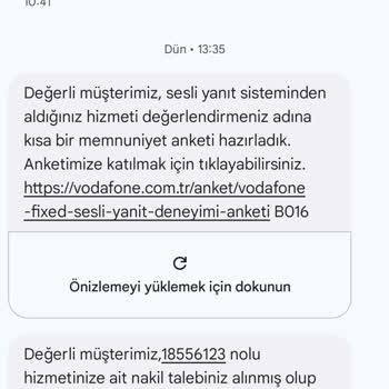 Vodafone Nakil İşlemi Sorunu ve İptal Mesajları