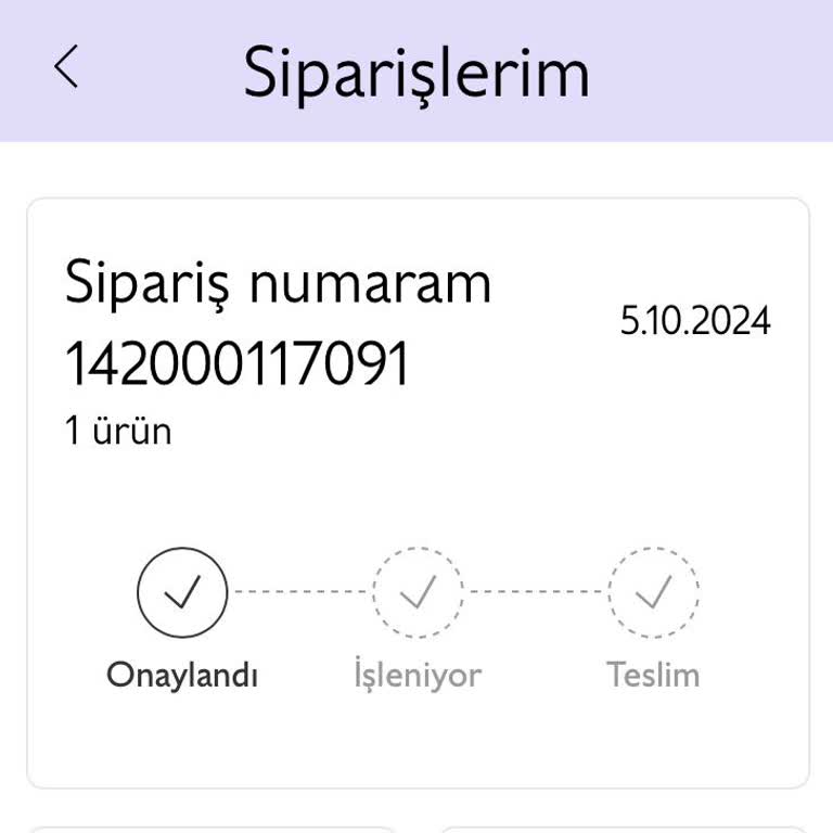 Sipariş İşlemleri ve Teslimat Sorunu