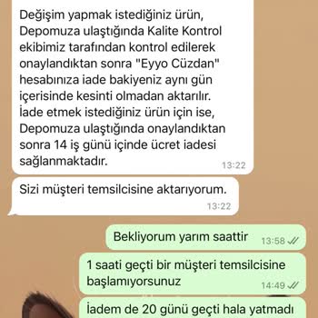 Kusurlu Ürün ve İade Sorunu: Müşteri Hizmetleri Cevapsız