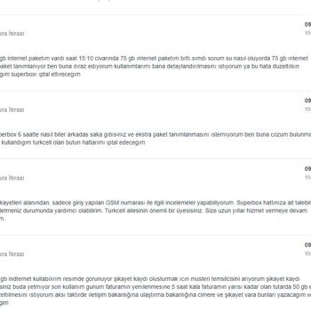 Superbox Veri Kullanımı ve Ek Paket Sorunu