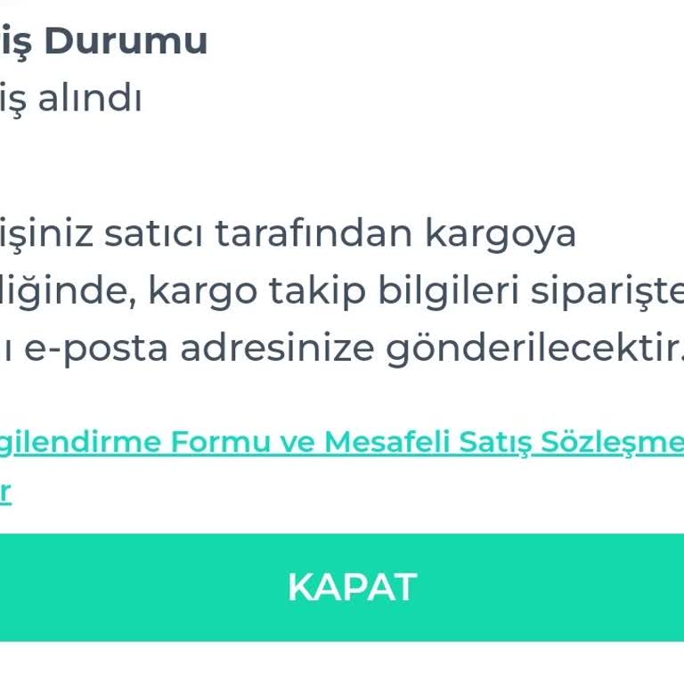 Kargoya Verilmeyen Sipariş Sorunu