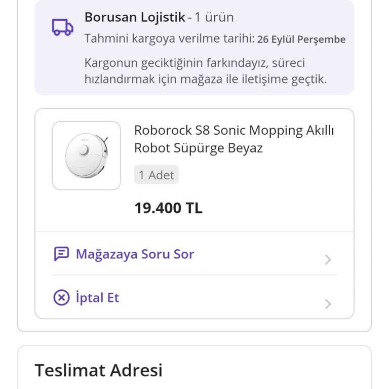 İptal Edilen Sipariş ve Yetersiz Çözüm Ekibi