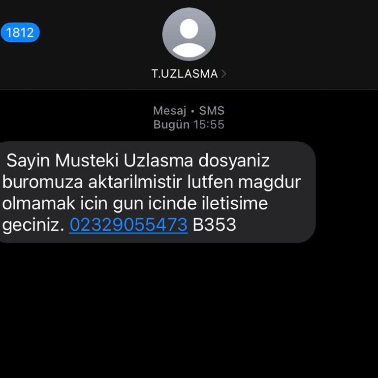Yanlışlıkla Gönderilen Uzlaşma Mesajı