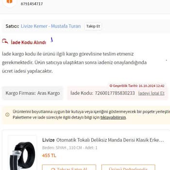 Trendyol'dan Aldığım Kemer Hayal Kırıklığı Yarattı
