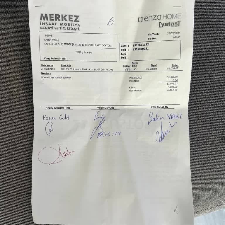 Teslim Edilmeyen Halı Sorunu