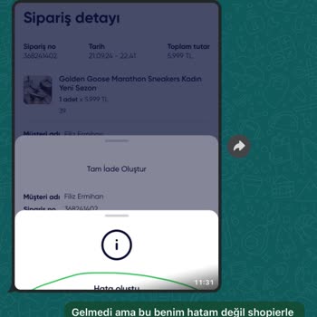 Yanlış Ürün ve Geciken İade Süreci
