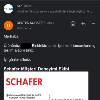Schafer Çaycı İle Bitmeyen Garanti Macerası