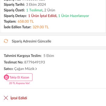 Trendyol'da İptal Edilemeyen Sipariş Ve İade Sorunu