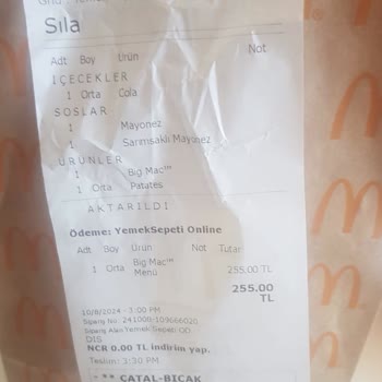 Siparişte Beklenmedik Malzeme Ve Yetersiz Müşteri Hizmetleri