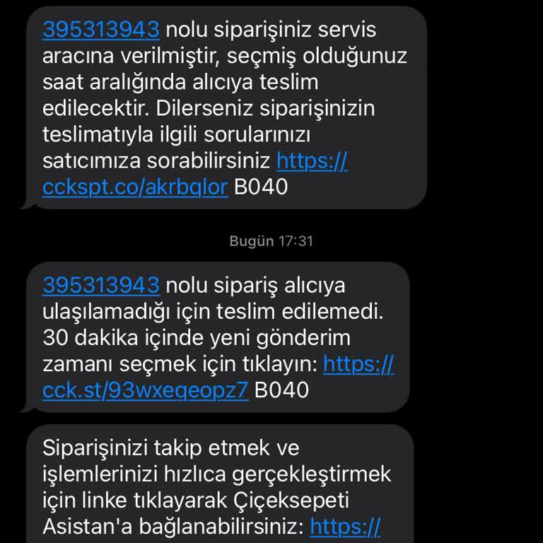 Özel Günde Teslimat Hayal Kırıklığı