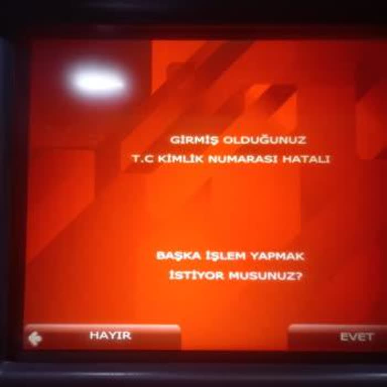 Bankamatiklerde Kimlik Numarası Sorunu