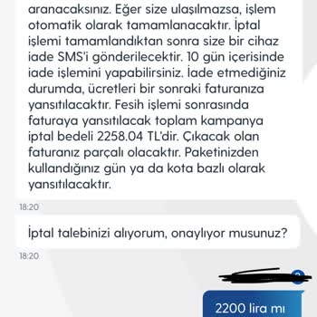 Almadığım Hizmet İçin Cayma Bedeli Şoku