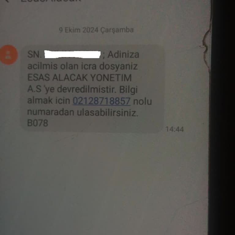 Yanıltıcı SMS İle İcra Tehdidi