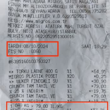 Migros'ta Paketli Ürünlerde Yanıltıcı Tartım Sorunu