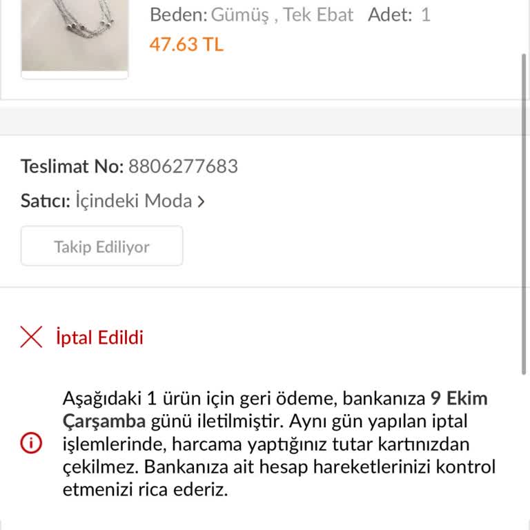 Trendyol'da Yanlış Adres Ve İade Sorunu