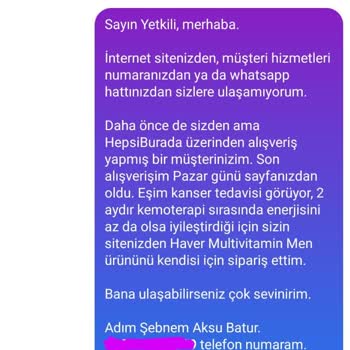 Sipariş Verilen Ürün Teslim Edilmedi Ve İletişim Sağlanamıyor