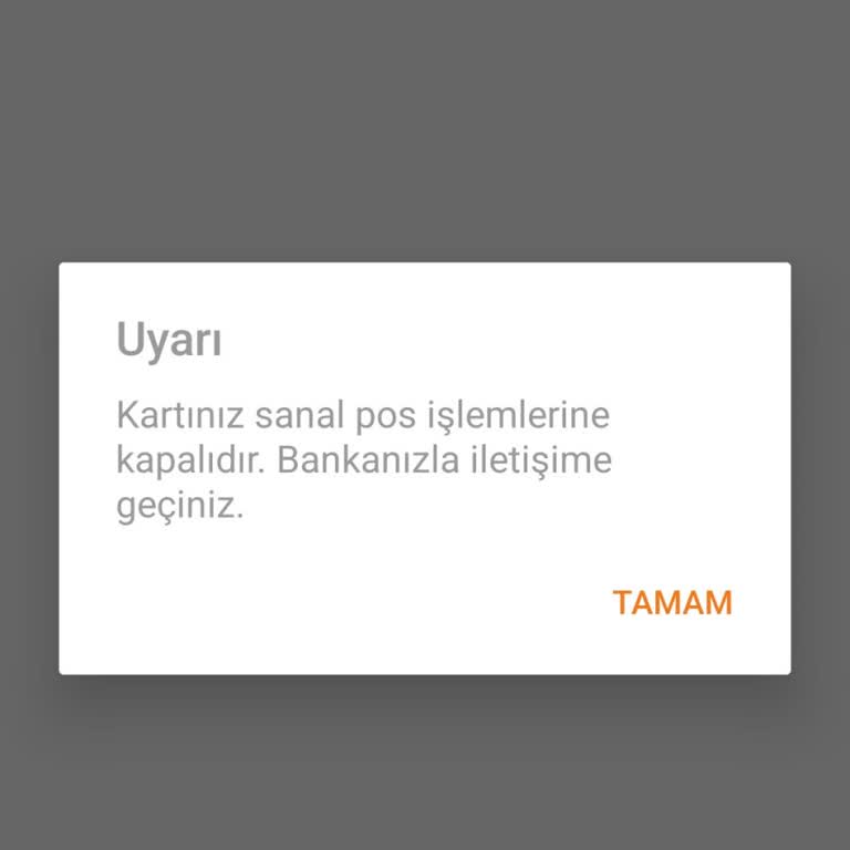 Kredi Kartı Sanal POS Sorunu