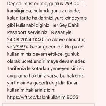 Yurt Dışı Kullanımında Fahiş Faturalandırma Sorunu