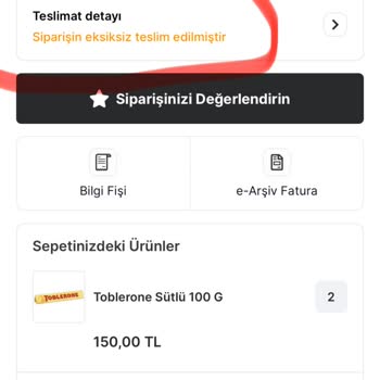 Eksik Ürün Teslimatı Ve Yetersiz Müşteri Hizmeti