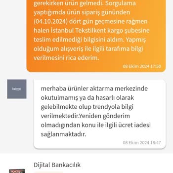 Ürün Gönderilmeyen Sipariş Ve Geciken Ücret İadesi