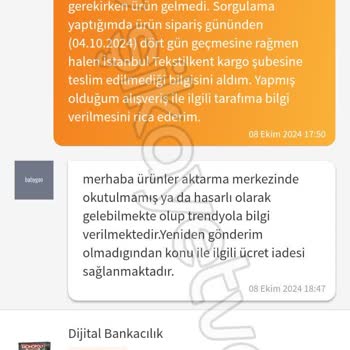 Ürün Gönderilmeyen Sipariş Ve Geciken Ücret İadesi