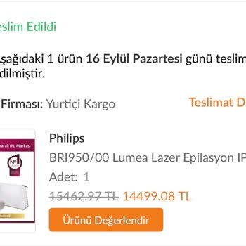 Philips Lumea Lazer Başlığı İkinci Kullanımda Çatladı