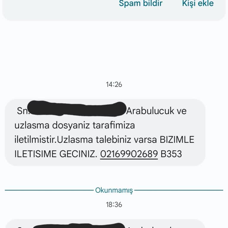 Sahte Tahkim Mesajlarıyla Karşılaştım, Sorumluluk Kabul Etmiyorum