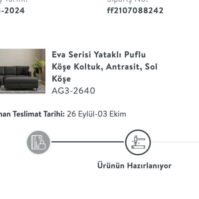 Vivense'den Sipariş Verdim, Koltuk Ortada Yok!