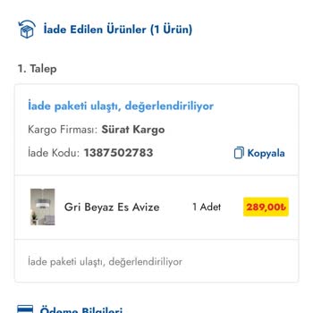 Yanlış Ürün Ve Geciken İade Mağduriyeti